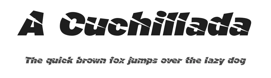 A Cuchillada by deFharo — Decorative Font