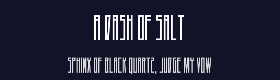 A Dash of Salt by Chequered Ink — Display Font — thumbnail 2