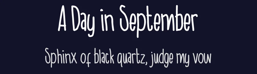 A Day in September by Marsnev — Script Handwritten Font — thumbnail 2
