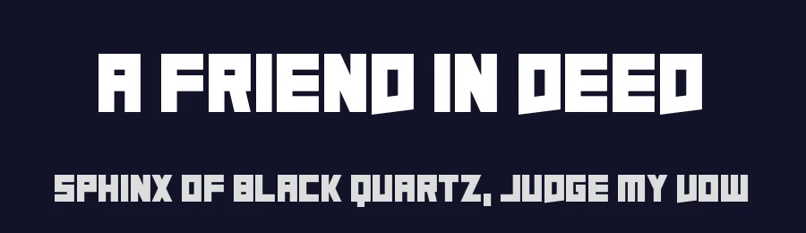A Friend In Deed by Chequered Ink — Display Font — thumbnail 2