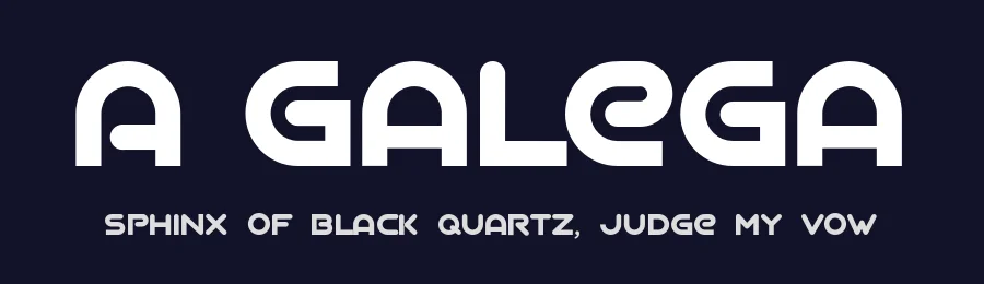 A Galega by Alberto Varela Ferreiro — Display Font — thumbnail 2