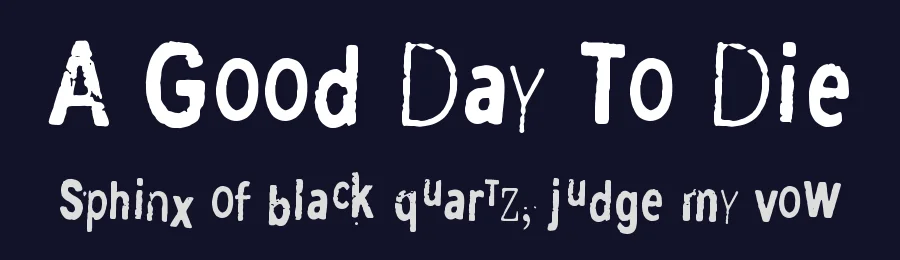 A Good Day To Die by Juha Korhonen — Decorative Font — thumbnail 2