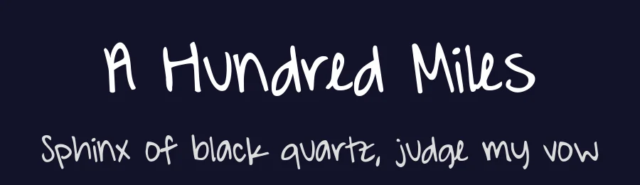A Hundred Miles by Kimberly Geswein — Script Handwritten Font — thumbnail 2