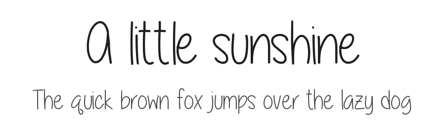 A little sunshine