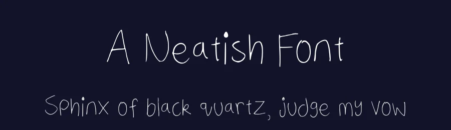 A Neatish Font by Nicola Williams — Script Handwritten Font — thumbnail 2
