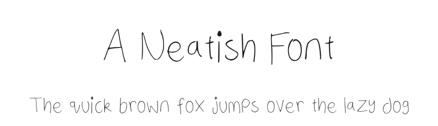 A Neatish Font