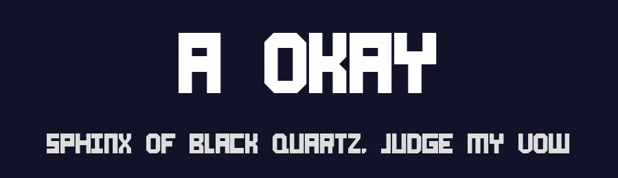 A Okay by Tom McFadden — Display Font — thumbnail 2