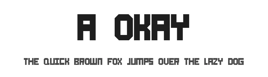 A Okay by Tom McFadden — Display Font
