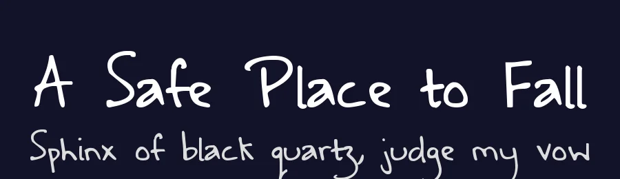 A Safe Place to Fall by Kimberly Geswein — Script Handwritten Font — thumbnail 2