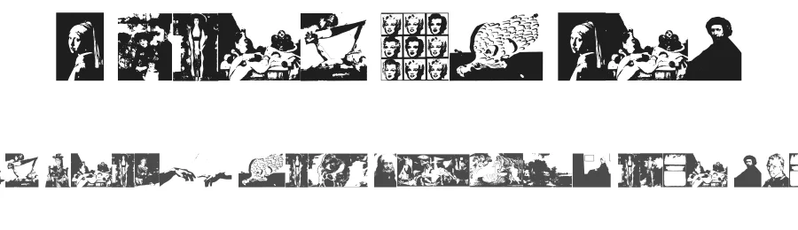 A Work Of Art by xstreamed.tv — Dingbats Font