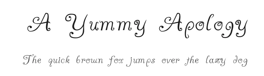 A Yummy Apology by GemFonts / Typotheticals — Decorative Font
