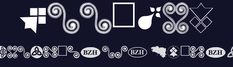 Aaa BZH by Gourgi — Dingbats Font — thumbnail 2