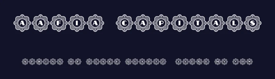 Aafia Capitals by Vladimir Nikolic — Decorative Font — thumbnail 2