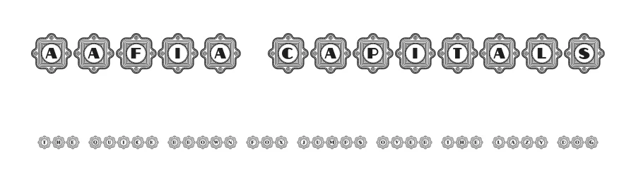 Aafia Capitals by Vladimir Nikolic — Decorative Font