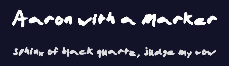 Aaron with a Marker by Aaron Parrish — Script Handwritten Font — thumbnail 2