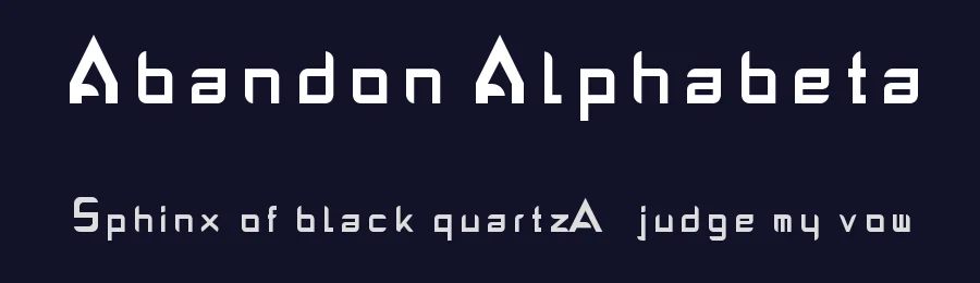 Abandon Alphabeta by Sakti Ardika — Display Font — thumbnail 2
