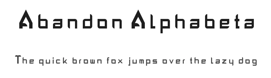 Abandon Alphabeta by Sakti Ardika — Display Font