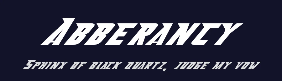 Abberancy by Typodermic Fonts — Display Font — thumbnail 2