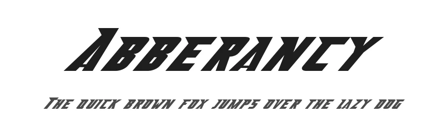 Abberancy by Typodermic Fonts — Display Font