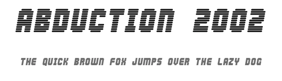 Abduction 2002 by Pizzadude — Display Font