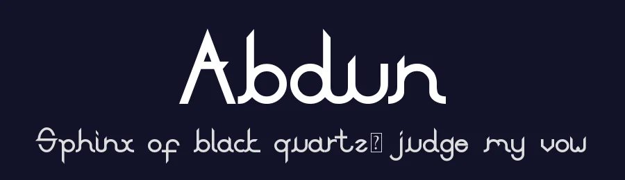 Abdun by Rajman — Decorative Font — thumbnail 2