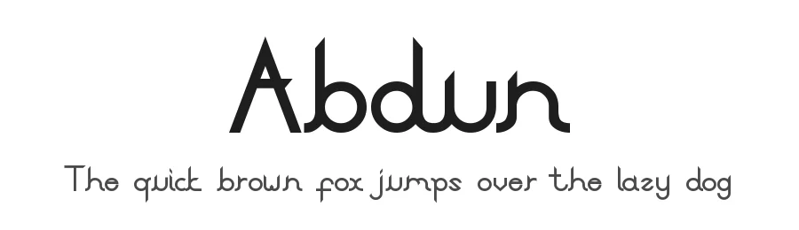 Abdun by Rajman — Decorative Font