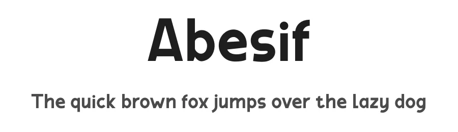 Abesif by twinletter — Sans Serif Font