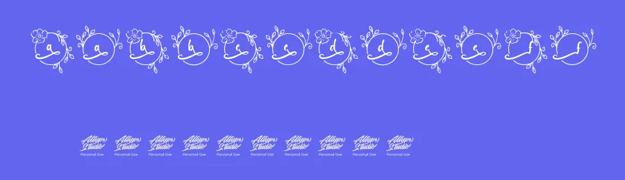 Abilane Flower Monogram by Attype Studio — Decorative Font — thumbnail 3