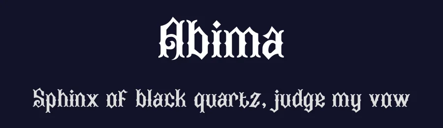 Abima by Eko Kurniawan — Blackletter Font — thumbnail 2