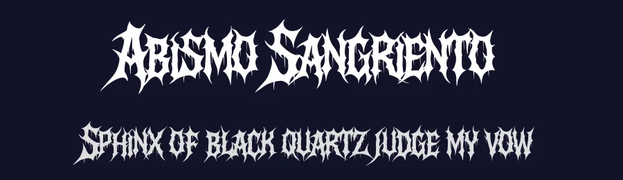 Abismo Sangriento by Muhammad Yafinuha — Blackletter Font — thumbnail 2