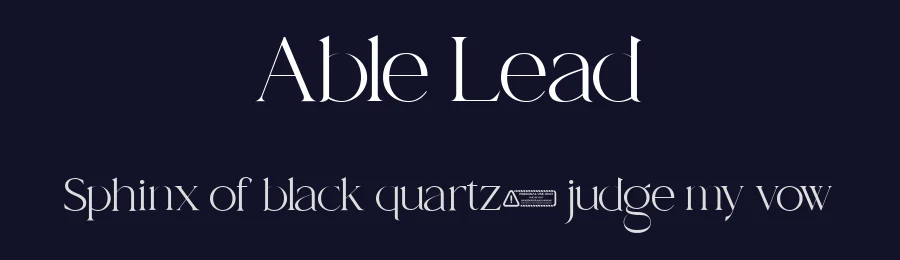 Able Lead by Sohel Studio — Serif Font — thumbnail 2