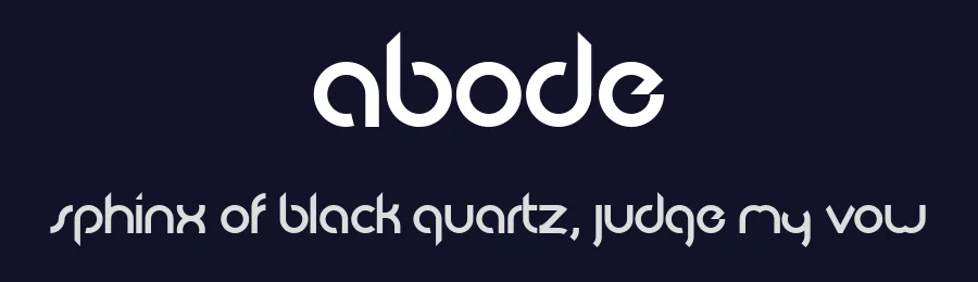 Abode by Jacob King — Display Font — thumbnail 2