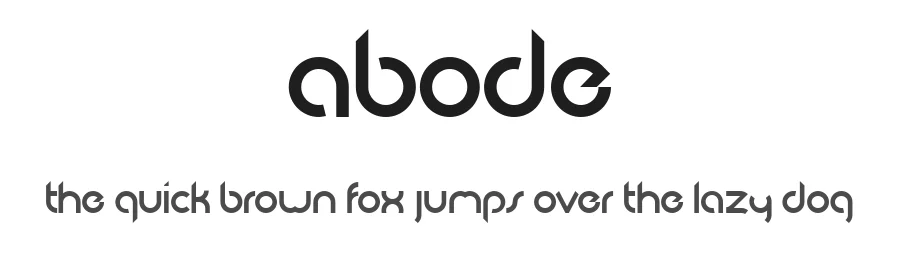 Abode by Jacob King — Display Font