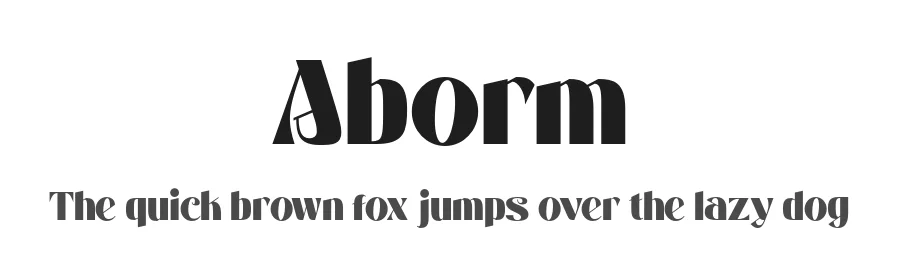 Aborm by Nirmana Visual — Decorative Font