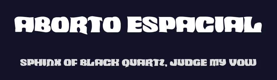 Aborto Espacial by Woodcutter — Decorative Font — thumbnail 2