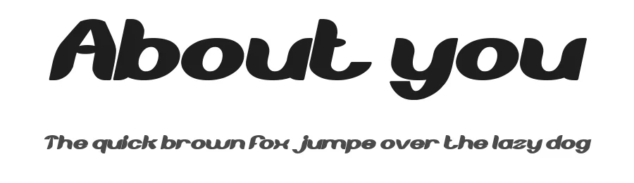 About you by weknow — Decorative Font