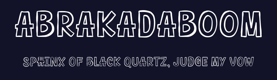 Abrakadaboom by Khurasan — Decorative Font — thumbnail 2