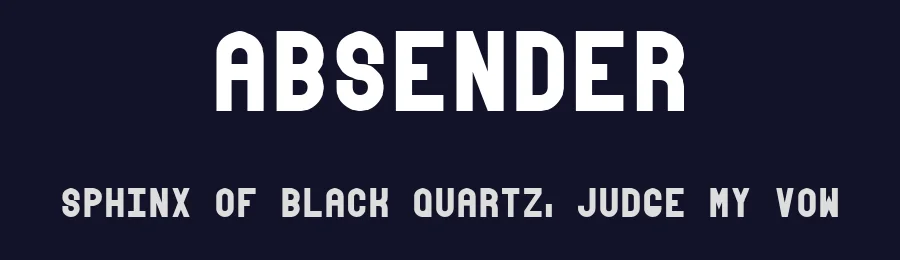 Absender by Remedy667 — Sans Serif Font — thumbnail 2