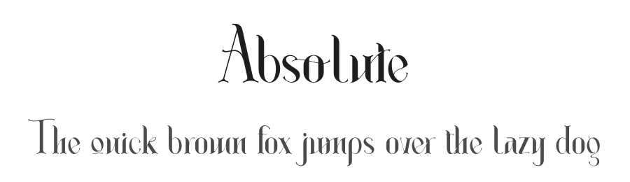 Absolute by Nirmana Visual β Decorative Font