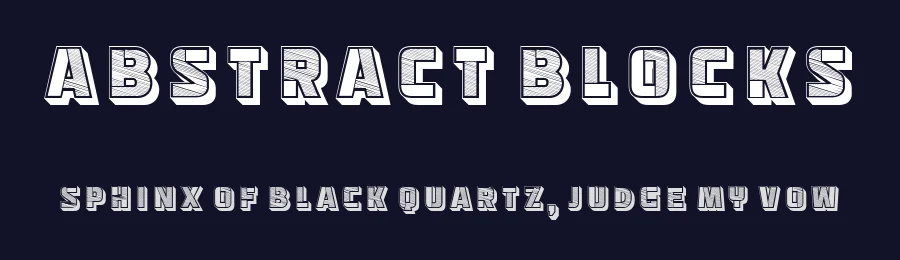 Abstract Blocks by Vladimir Nikolic — Decorative Font — thumbnail 2