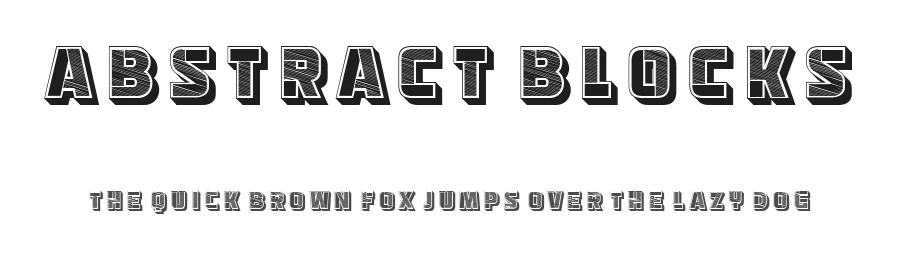 Abstract Blocks by Vladimir Nikolic — Decorative Font