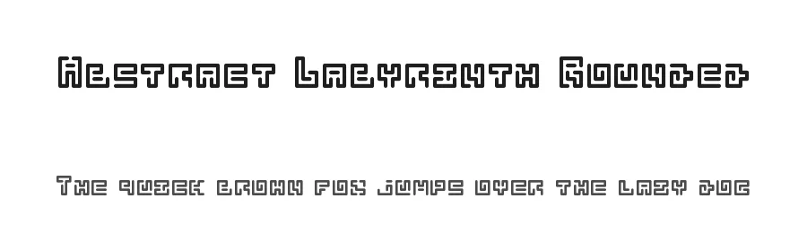 Abstract Labyrinth Rounded by Jaycobs — Display Font
