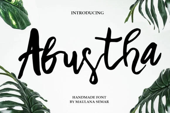 Abustha Font by MechaStudio β Script Handwritten Font