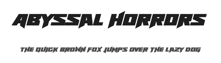 Abyssal Horrors by Hawtpixel — Display Font