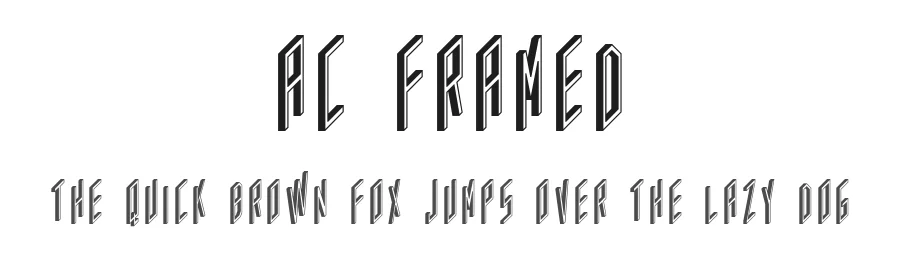 AC Framed by Adrian Candela — Display Font