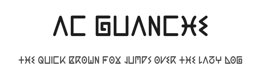 AC Guanche by Adrian Candela — Decorative Font