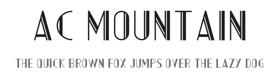 AC Mountain by Adrian Candela — Decorative Font