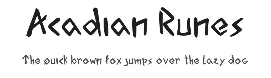 Acadian Runes by Javier Ugarte — Dingbats Font
