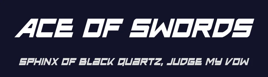 Ace of Swords by Iconian Fonts — Display Font — thumbnail 2