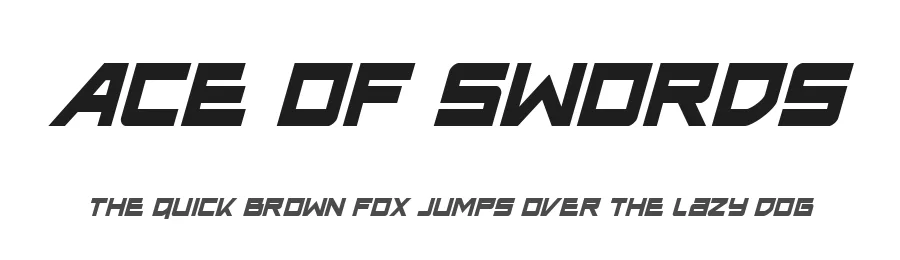 Ace of Swords by Iconian Fonts — Display Font